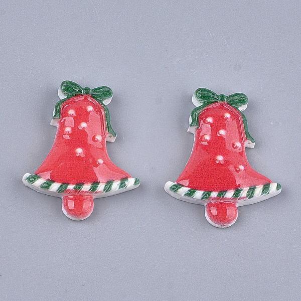 

PandaHall Resin Cabochons, Christmas Bell, Red, 25x20.5x4mm Resin Bell Red