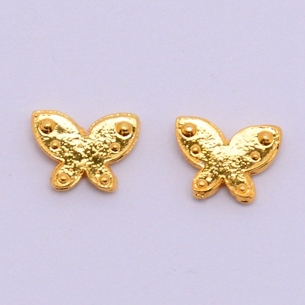 

PandaHall Alloy Cabochons, UV Resin Filling Materilal, Butterfly, Cadmium Free & Lead Free, Golden, 5x7x1mm Alloy Butterfly