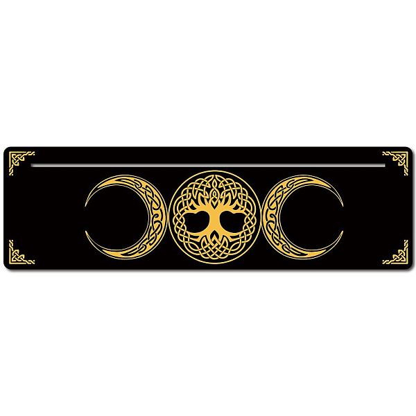 

PandaHall Carved Wooden Tarot Card Stand Holder, Tarot Card Altar Stand, Witch Divination Tools, Rectangle, Tree of Life Pattern..., Black