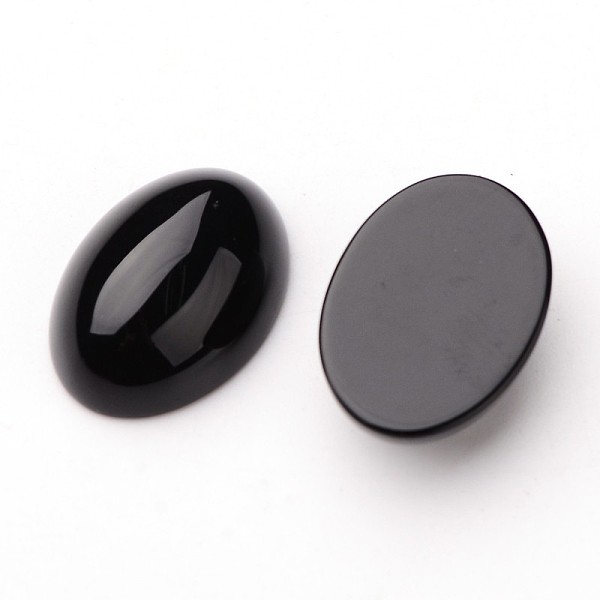 Klasse A Natürliche Schwarze Achat Oval Cabochon