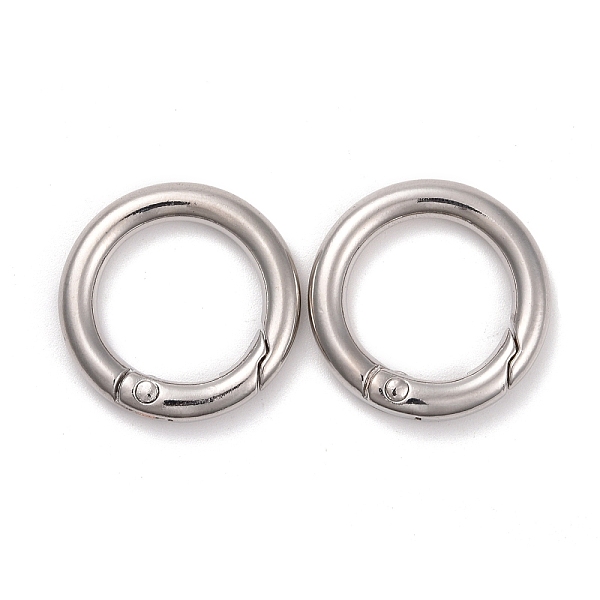 

PandaHall Alloy Spring Gate Rings, O Rings, Platinum, 6 Gauge, 24x4mm Alloy