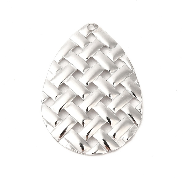 

PandaHall 304 Stainless Steel Pendants, Braided Texture Teardrop Charms, Stainless Steel Color, 41.5x29.5x2.5mm, Hole: 1.8mm 304 Stainless...