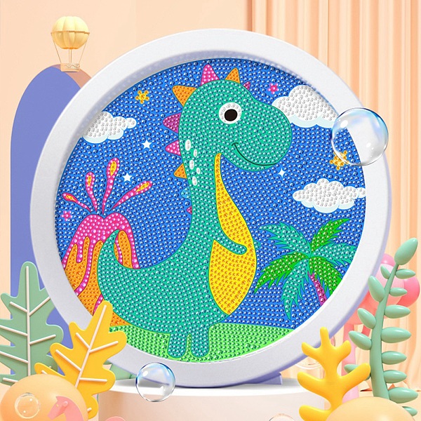

PandaHall DIY Diamond Painting Kit, Including Resin Rhinestones Bag, Diamond Sticky Pen, Tray Plate and Glue Clay, Dinosaur, 170mm Resin...