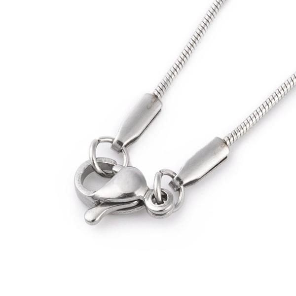 

PandaHall Herringbone Chain Necklace for Men, 304 Stainless Steel Round Snake Chain Necklaces, with Lobster Claw Clasps, Stainless Steel...