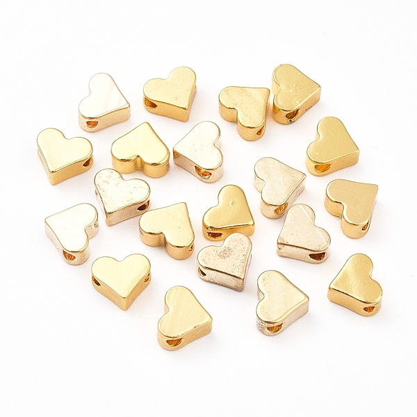 

PandaHall Brass Beads, Heart, Golden, 6x7x3mm, Hole: 1.5mm Brass Heart