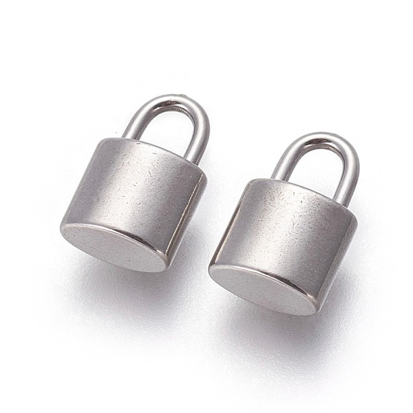

PandaHall 304 Stainless Steel Pendants, Padlock, Stainless Steel Color, 14x8x5mm, Hole: 4.5~5.5x3mm 304 Stainless Steel Lock