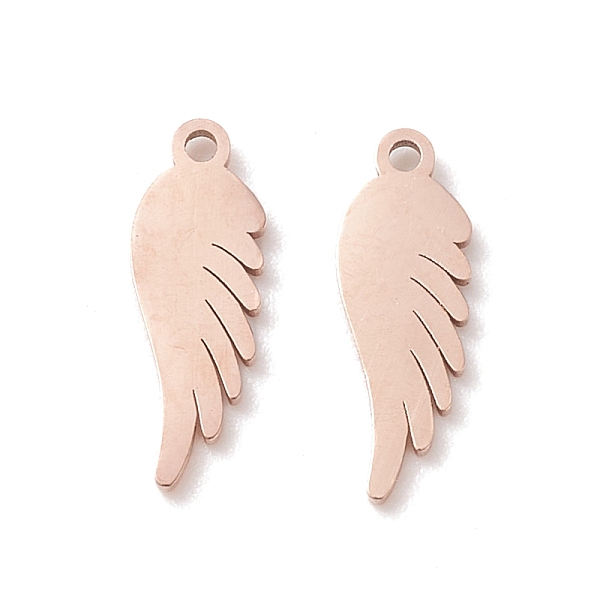 

PandaHall 304 Stainless Steel Pendants, Wing, Rose Gold, 13.5x4.5x0.8mm, Hole: 1mm 304 Stainless Steel Wing