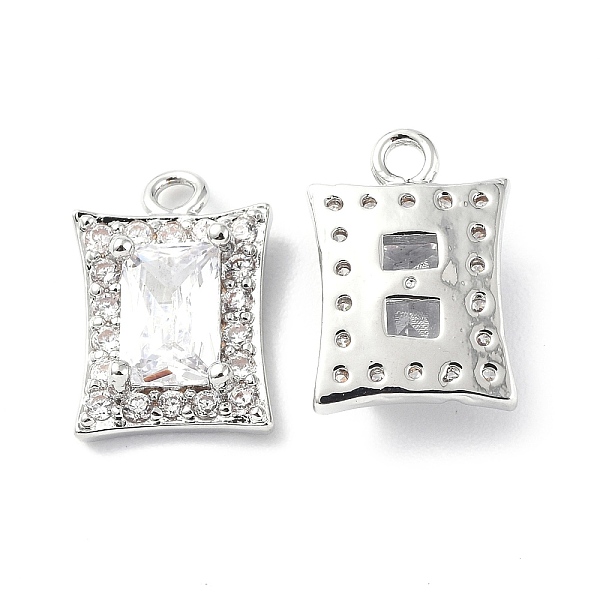 

PandaHall Brass Micro Pave Clear Cubic Zirconia Charms, with Glass, Rectangle, Platinum, 12x8.5x3.5mm, Hole: 1.2mm Brass+Cubic Zirconia...