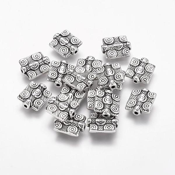 

PandaHall Tibetan Style Alloy Beads, Lead Free & Nickel Free & Cadmium Free, Rectangle, Antique Silver, about 10mm wide, 12mm long, 3mm...