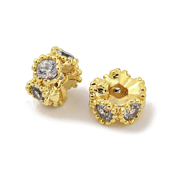 

PandaHall Brass Micro Pave Clear Cubic Zirconia Beads, Flat Round, Real 18K Gold Plated, 4.5x2mm, Hole: 1.4mm Brass+Cubic Zirconia Flat...