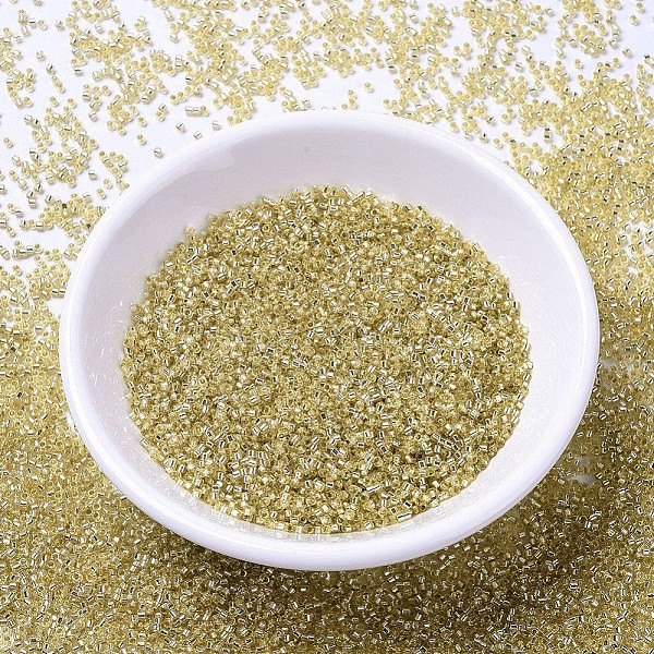 

PandaHall MIYUKI Delica Beads, Cylinder, Japanese Seed Beads, 11/0, (DB1212) Silverlined Light Straw, 1.3x1.6mm, Hole: 0.8mm, about..., Yellow