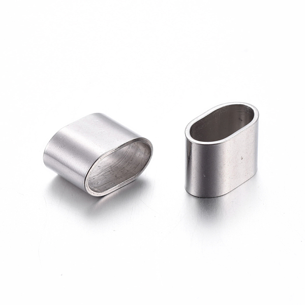 

PandaHall 304 Stainless Steel Slide Charms, Oval, Stainless Steel Color, 8.5x12x7mm, Hole: 5x10.5mm 304 Stainless Steel Oval