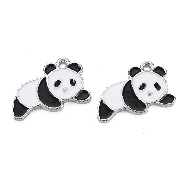 

PandaHall Rack Plating Alloy Pendants, with Enamel Cadmium Free & Lead Free, Panda, White, 14.5x21.5x2.5mm, Hole: 1.6mm Alloy+Enamel Panda...