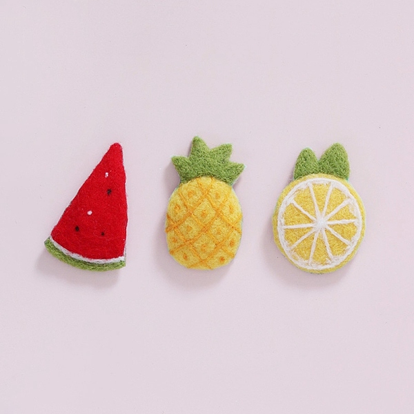 

PandaHall DIY Needle Felting Kit, with Iron Needles, Foam Chassis & Wool, Watermelon & Pineapple & Lemon, Mixed Color Wool Fruit Multicolor