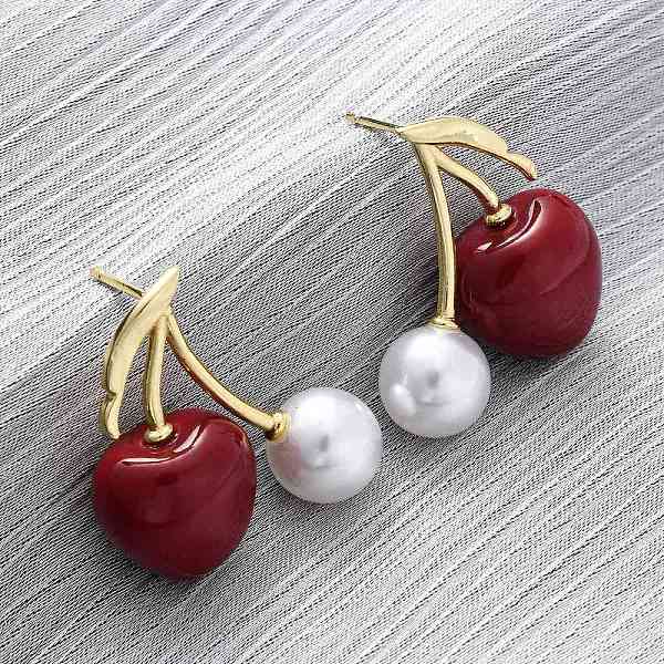 Cherry Brass Stud E… - image