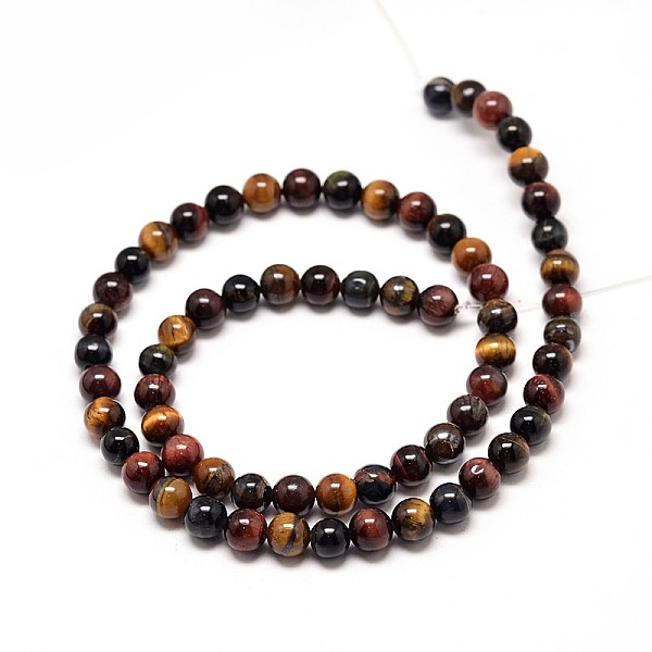 

PandaHall Natural Mixed Tiger Eye Round Bead Strands, 4mm, Hole: 1mm, about 98pcs/strand, 16 inch Tiger Eye Round