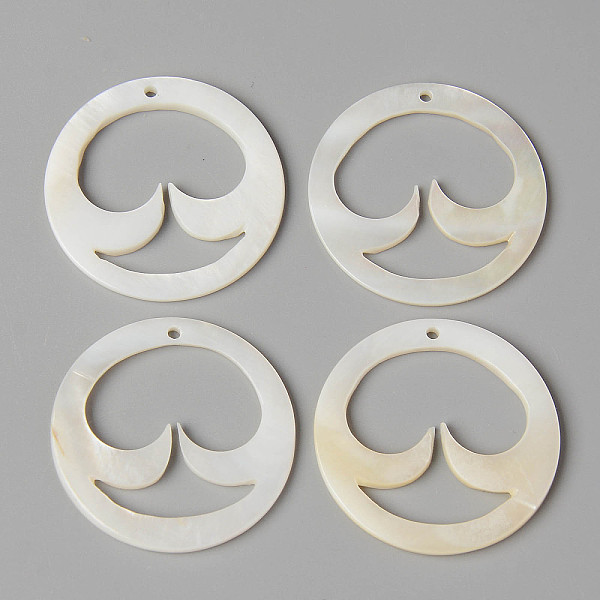 

PandaHall Natural Freshwater Shell Pendants, Ring, Creamy White, 30x2mm, Hole: 1.5mm Freshwater Shell Ring