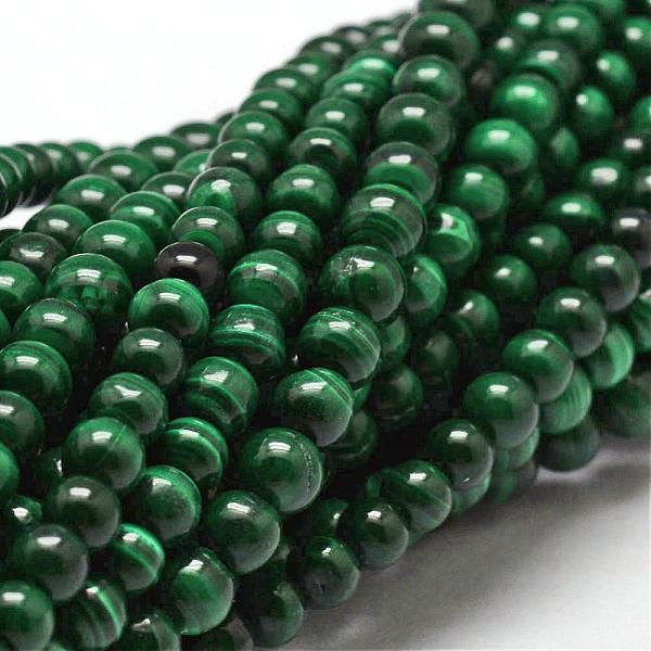 

PandaHall Natural Malachite Bead Strands, Round, 4mm, Hole: 1mm, about 102pcs/strand, 15.7 inch Malachite Round