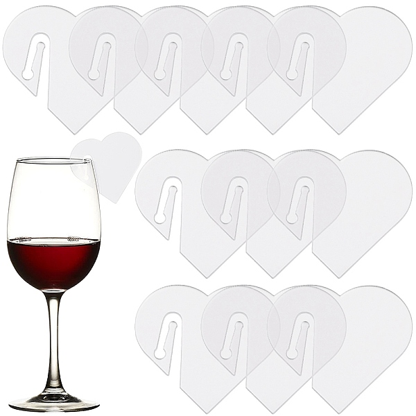 Acrylic Mirror Wine Glass Charms