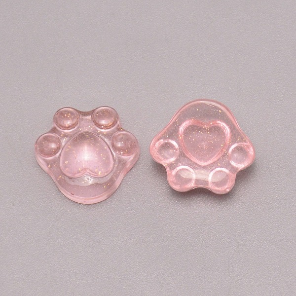 

PandaHall Transparent Resin Cabochons, with Glitter Powder, Cat Claw, Pink, 16.5x16.5x8mm Resin Others Pink