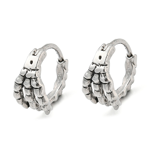 

PandaHall Antique Silver 316 Stainless Steel Hoop Earrings, Palm, 13x7.5mm 316 Surgical Stainless Steel Palm
