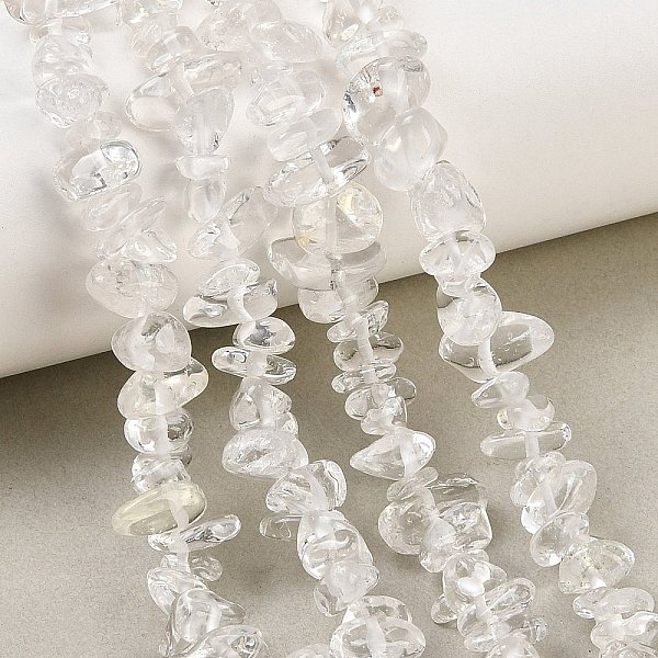 Perles et brins de cristal de roche en cristal de quartz naturel de qualité A