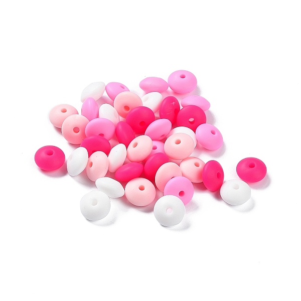 

PandaHall Rondelle Food Grade Eco-Friendly Silicone Focal Beads, Chewing Beads For Teethers, DIY Nursing Necklaces Making, Hot Pink...