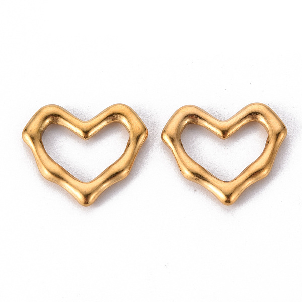 

PandaHall 304 Stainless Steel Linking Rings, Heart, Golden, 17x19.5x2.5mm, Inner Diameter: 7x13mm 304 Stainless Steel Heart