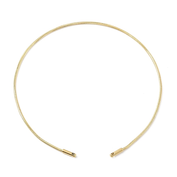

PandaHall Ion Plating(IP) 304 Stainless Steel Round Snake Chain Bracelet Making, with Loops, Real 14K Gold Plated, 8-1/8 inch(20.7cm) 304...