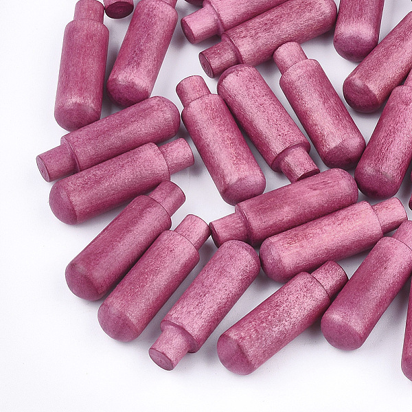

PandaHall Natural Wood Beads, No Hole/Undrilled, Dyed, Stick, Camellia, 26.5x8x8mm Schima Wood Others Pink