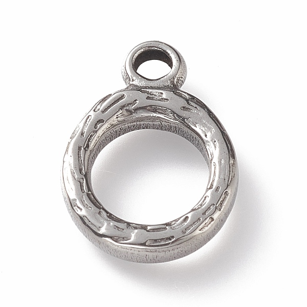 

PandaHall 304 Stainless Steel Toggle Clasps Parts, Textured, Ring, Stainless Steel Color, 16x12x2mm, Hole: 2mm 304 Stainless Steel Ring