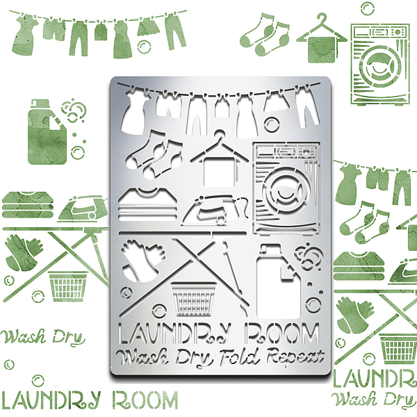 

PandaHall Custom Stainless Steel Metal Stencils, for DIY Scrapbooking/Photo Album, Decorative Embossing, Matte Stainless Steel Color...