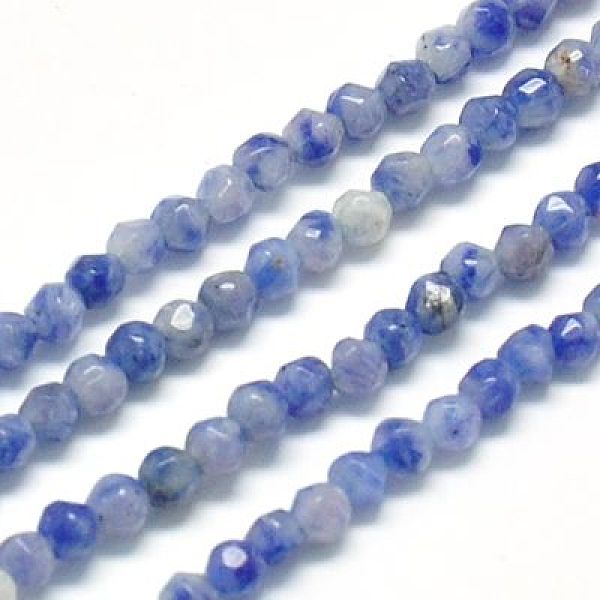 

PandaHall Natural Sodalite Beads Strands, Faceted, Round, Blue, 2mm, Hole: 1mm, about 185~200pcs/strands, 15.4 inch Sodalite Round Blue