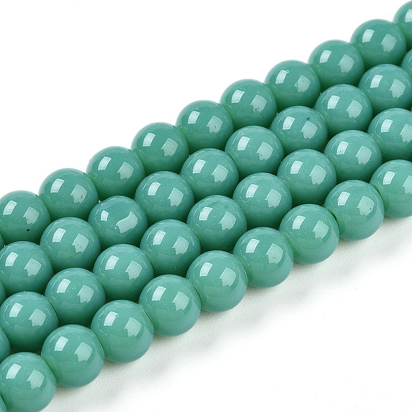 Baking Painted Opaque Glass Beads Strands