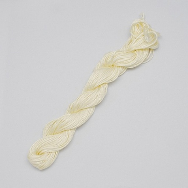 

PandaHall 10M Nylon Jewelry Thread, Nylon Cord for Custom Woven Bracelets Making, Light Goldenrod Yellow, 2mm Nylon Yellow