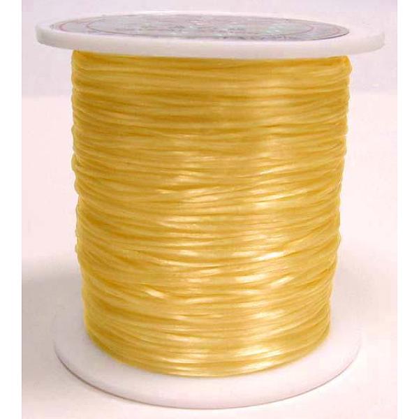 PandaHall Flat Elastic Crystal String, Elastic Beading Thread, for Stretch Bracelet Making, Dyed, Gold, 0.8mm, about 65.61 yards(60m)/roll...
