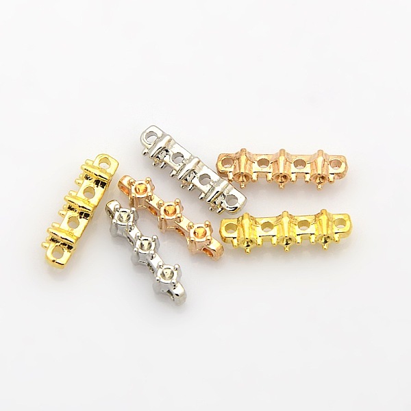 

PandaHall Rectangle Plating Zinc Alloy Spacer Bar Rhinestone Settings, Mixed Color, 16x4x4mm, Hole: 1mm, Fit for 1mm rhinestone Alloy...