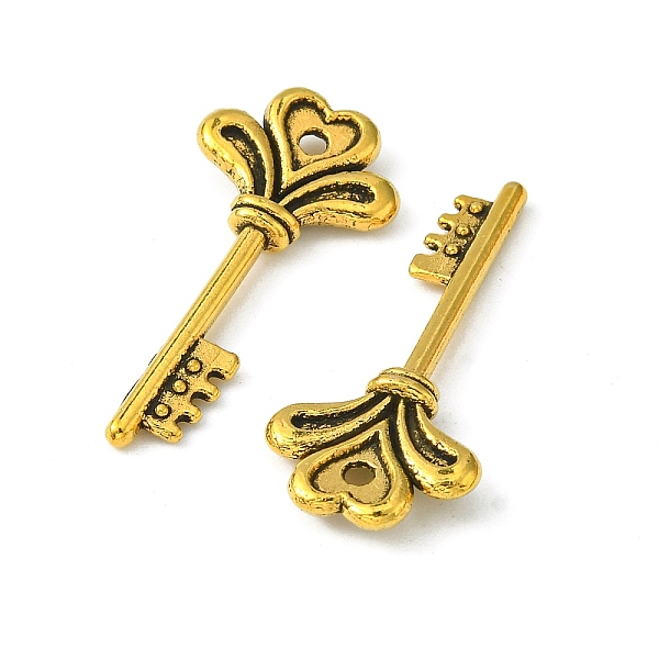 

PandaHall Tibetan Style Alloy Pendants, Lead Free and Cadmium Free, Antique Golden, Skeleton Key, 29x14x3mm, hole: 2mm Alloy Key