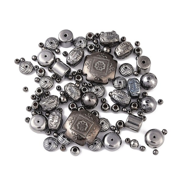 

PandaHall CCB Plastic Beads, Mixed Shapes, Gunmetal, 6~31x7~18mm, Hole: 2mm Plastic Mixed Shapes