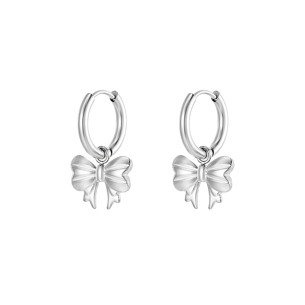 

PandaHall Stainless Steel Bowknot Dangle Earrings Stainless Steel Bowknot