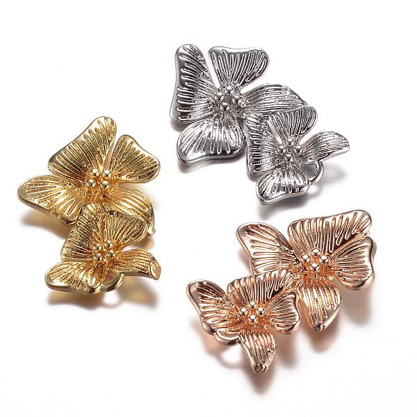 

PandaHall Long-Lasting Plated Brass Links connectors, Flower, Cadmium Free & Lead Free, Mixed Color, 24x16x3.5mm, Hole: 1mm Brass Flower..., Multicolor
