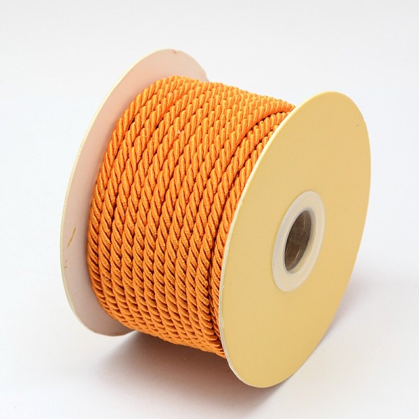 

PandaHall Nylon Threads, Milan Cords/Twisted Cords, Orange, 3mm, about 21.87 yards(20m)/roll Nylon Orange