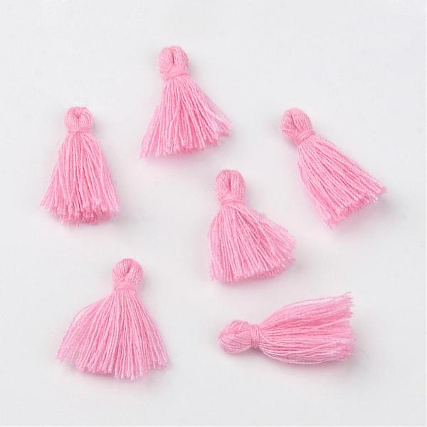 

PandaHall Polycotton(Polyester Cotton) Tassel Pendant Decorations, Pearl Pink, 18~21x5~6mm Polycotton Pink