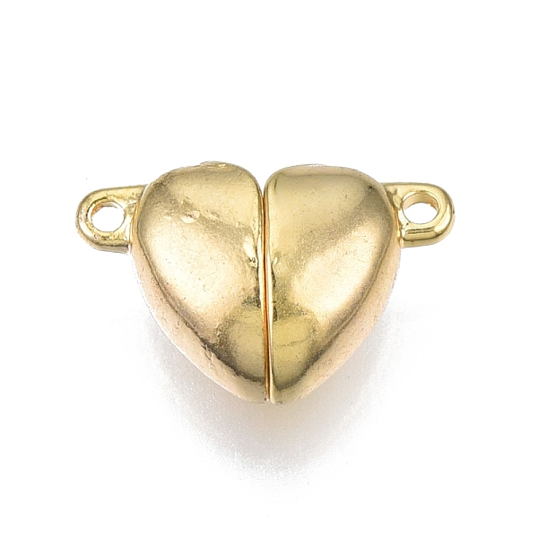

PandaHall Brass Magnetic Clasps, Nickel Free, Heart, Real 18K Gold Plated, 11x16.5x6.5mm, Hole: 1.2mm Brass Heart