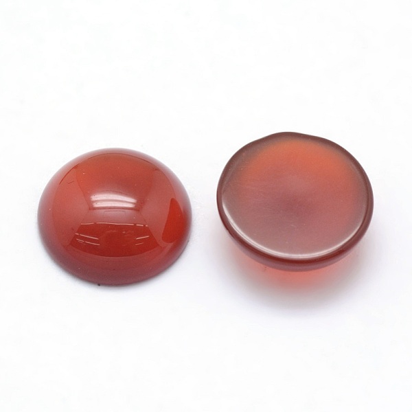 

PandaHall Natural Carnelian Cabochons, Half Round, 12x5~6mm Carnelian Half Round