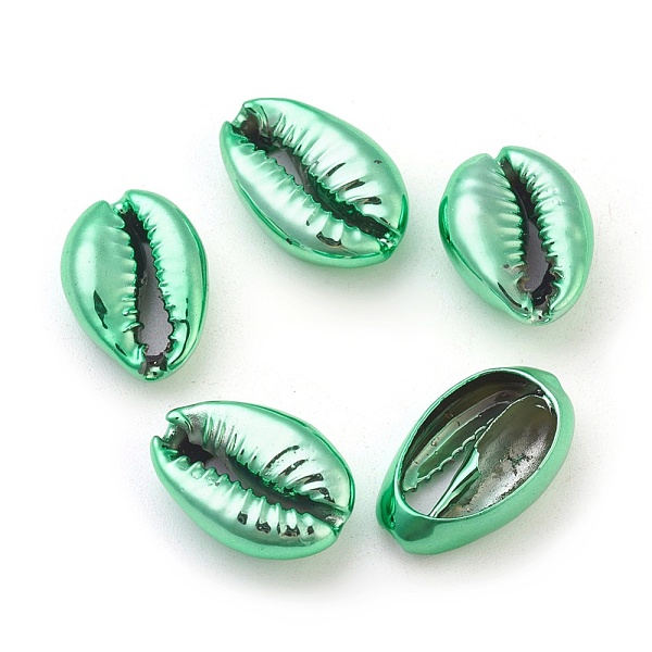 

PandaHall Electroplated Shell Beads, Cowrie Shell, Spring Green, 18~20x11.5~13x6~6.5mm, Hole: 2mm Cowrie Shell Shell Shape Green