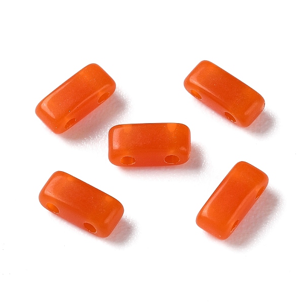 

PandaHall Opaque Acrylic Slide Charms, Rectangle, Dark Orange, 2.3x5.2x2mm, Hole: 0.8mm Acrylic Rectangle