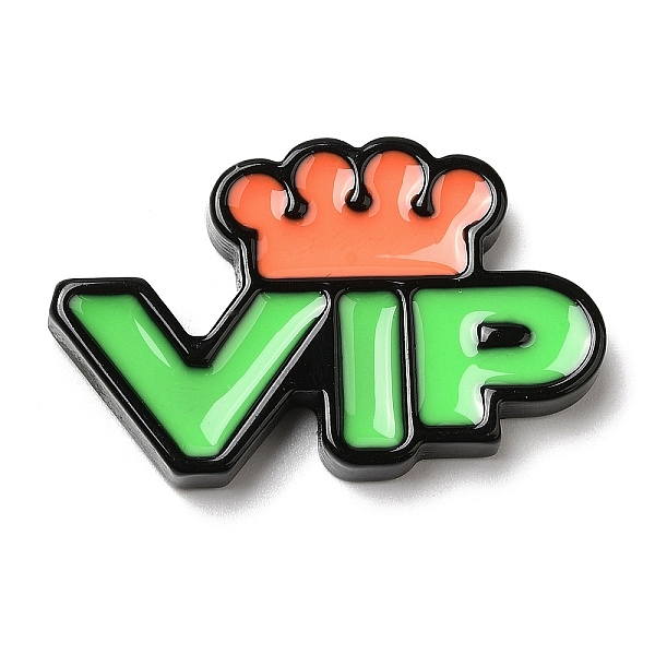 

PandaHall Opaque Resin Cabochons, Word VIP, Pale Green, 24x39x5mm Resin Word
