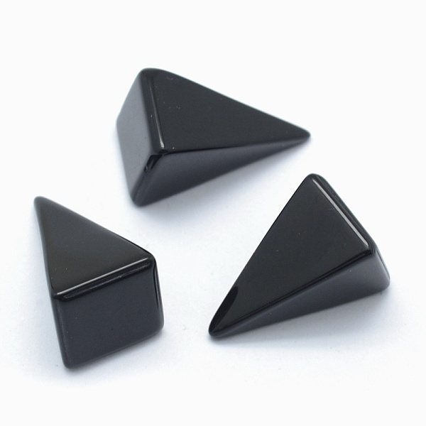 

PandaHall Natural Obsidian Beads, Cone, Undrilled/No Hole Beads, 25x14x14.5mm Obsidian Cone