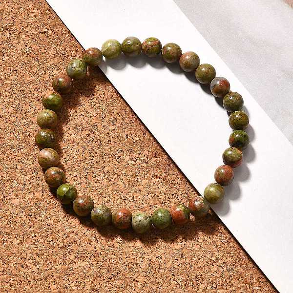 Natural Unakite Bea… - image